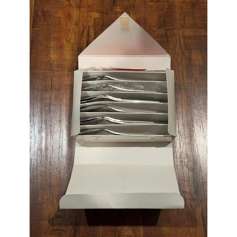 Set of (8) Vintage Midget Japan 18-8 Stainless Steel 5” Teaspoon Spoons in Box